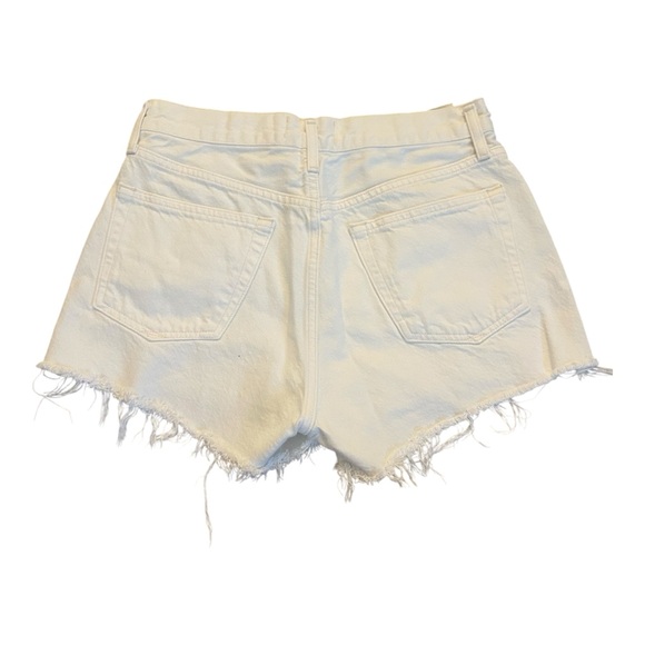 AGOLDE Parker Denim Cut Off Shorts Sz 27 White A026B 100% Cotton - Picture 6 of 8